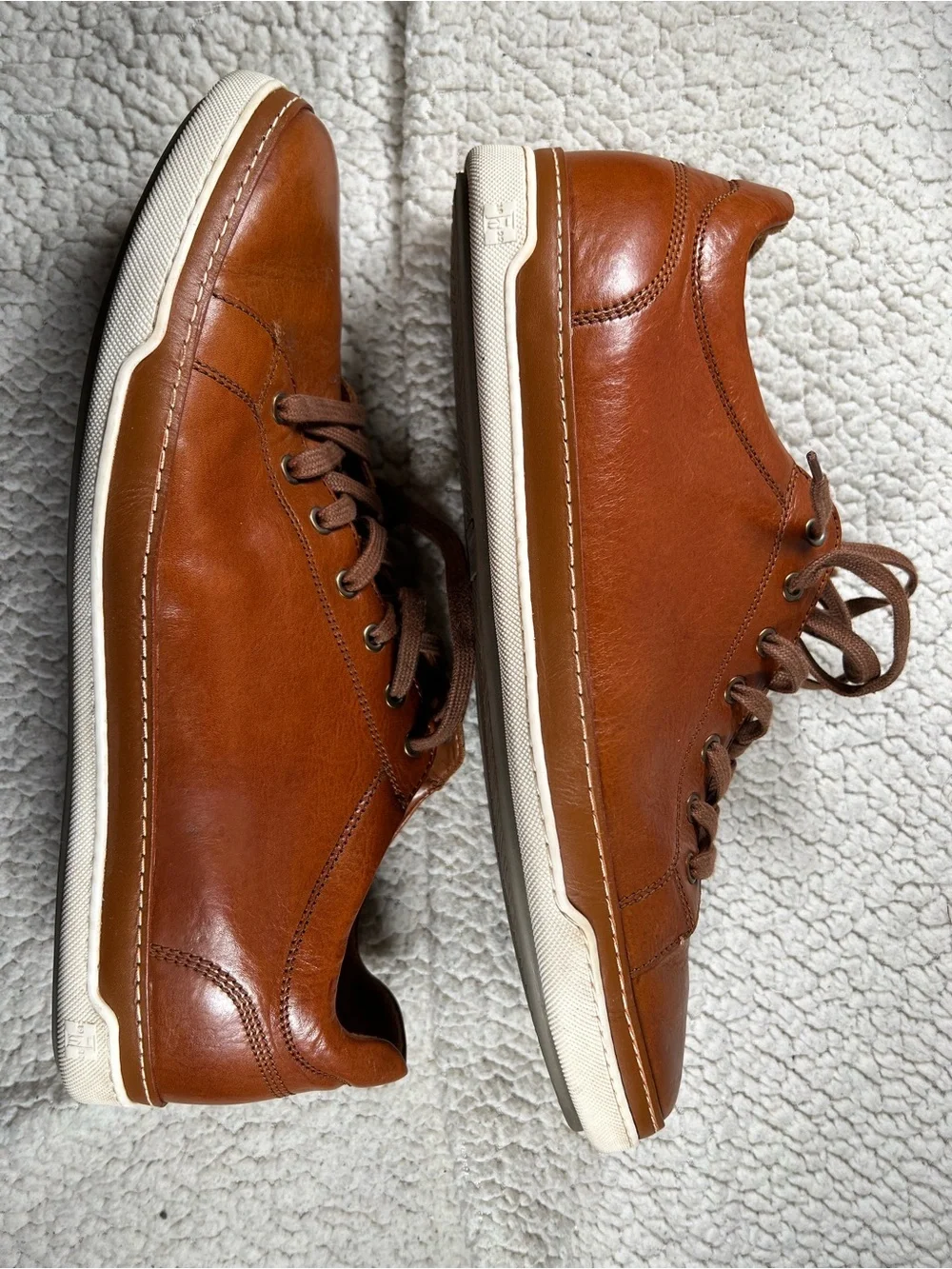Men’s Allen Edmonds Porter City Derby Lace-Up Sneaker-Brown-Cream Sole size 15